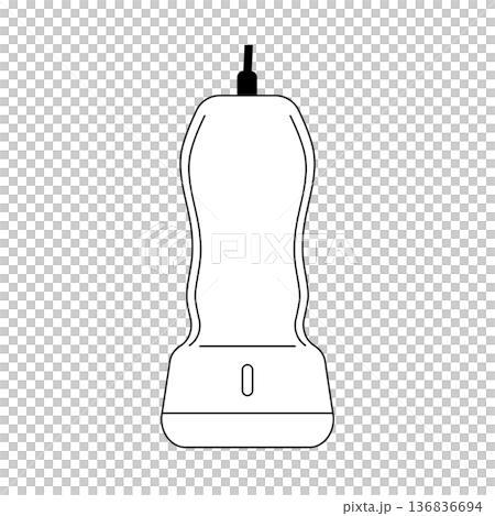 Line drawing illustration of a barcode reader and scanner Line drawing illustration of a barcode reader and scanner 136836694
