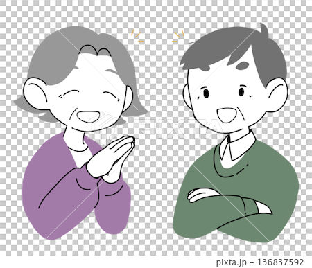 A smiling senior couple A smiling senior couple 136837592