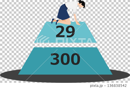 ハインリッヒの法則のイラスト 136838542