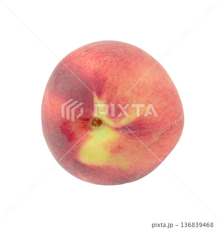 Ripe fresh peaches isolated on white background. Ripe fresh peaches isolated on white background. 136839468