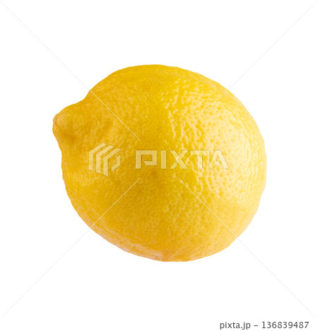 yellow lemon isolated on white background 136839487