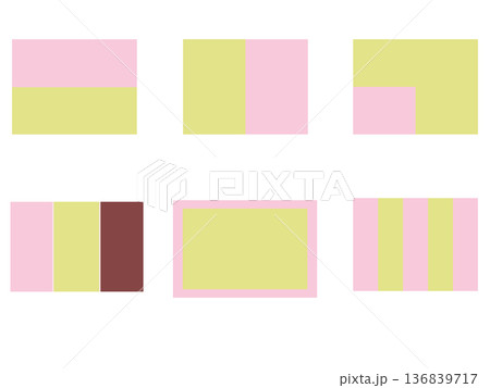 三色団子風のかわいい背景 三色団子風のかわいい背景 136839717