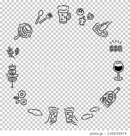 啤酒花園烤肉架材料 136839974
