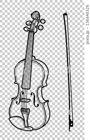 小提琴圖標 136840326