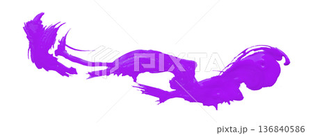 purple brush isolated on transparent background purple watercolor 136840586