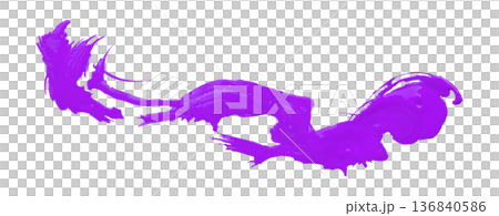 purple brush isolated on transparent background purple watercolor 136840586