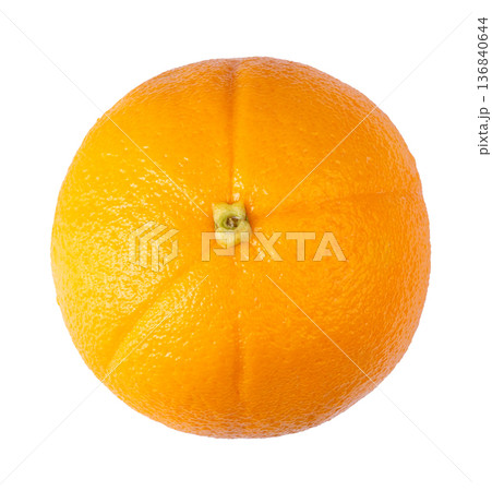 Orange fruit with orange slices and leaves isolated on white background Orange fruit with orange slices and leaves isolated on white background 136840644