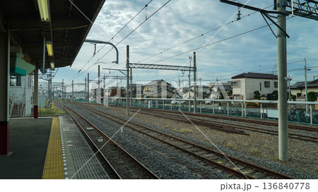 Subway Station with Scenic Japanese Village Subway Station with Scenic Japanese Village 136840778