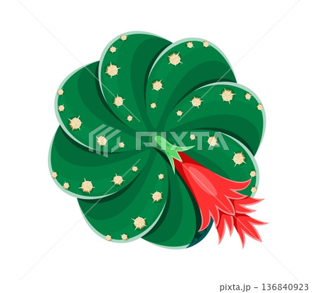 Cacti dessert plant, cactus font cartoon letter Q. Prickly succulent type symbol, desert plant leaf cartoon font vector element. Cactus kids ABC typeface sign or Mexican cacti typeset letter 136840923