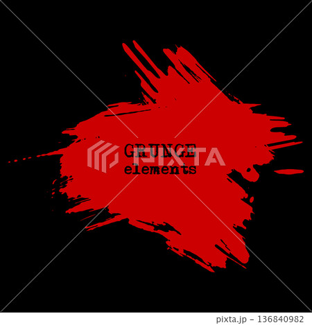 vector splats splashes and blobs of red ink paint in different shapes drips vector splats splashes and blobs of red ink paint in different shapes drips 136840982