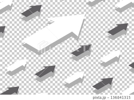 【透明背景】圖案中包含一個指向同一方向的大白箭頭和一個指向同一方向的小灰白箭頭。 【透明背景】圖案中包含一個指向同一方向的大白箭頭和一個指向同一方向的小灰白箭頭。 136841315
