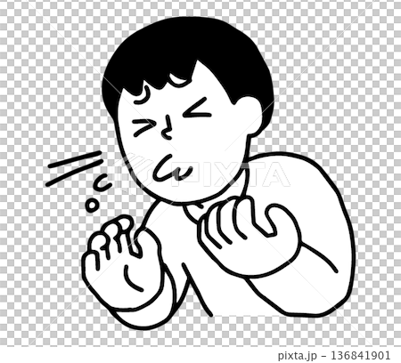 A man who sneezes A man who sneezes 136841901