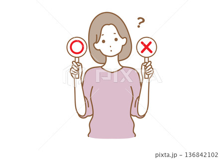 女性　表情　正解　不正解 136842102