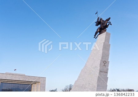 The Monument to Aikol Manas the Magnanimous located at Ala-Too Square. The Monument to Aikol Manas the Magnanimous located at Ala-Too Square. 136842233