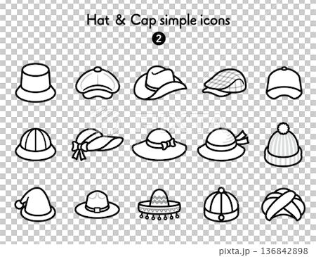 簡易圖示集帽子 2 136842898