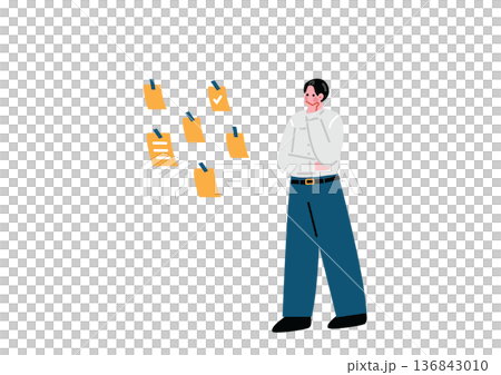 商人正在核對清單 136843010