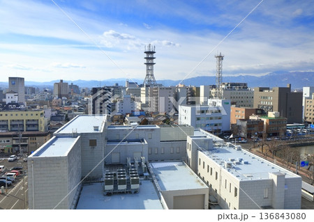 【長野県】松本市役所から見た松本市街地 【長野県】松本市役所から見た松本市街地 136843080