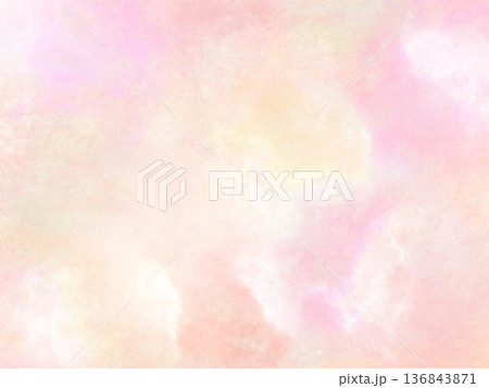 光が綺麗な明るいピンクの水彩風背景イラスト 136843871