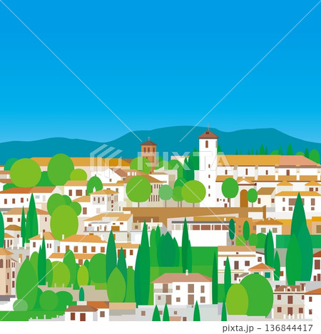 グラナダ　granada　アンダルシア　andalucia　スペイン　春風景 136844417