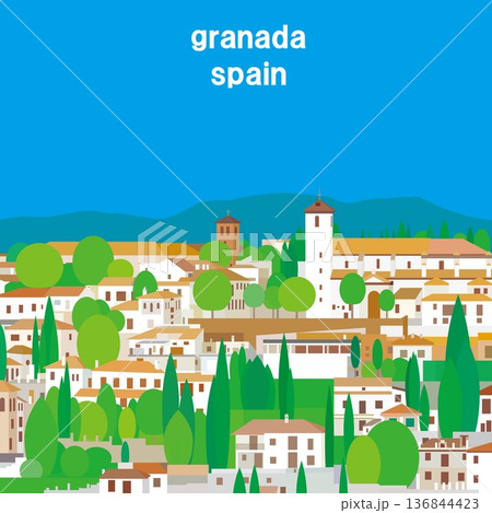 グラナダ granada アンダルシア andalucia スペイン 春風景 グラナダ granada アンダルシア andalucia スペイン 春風景 136844423
