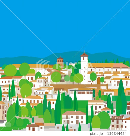 グラナダ　granada　アンダルシア　andalucia　スペイン　春風景 136844424