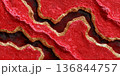 Snake skin texture with red and gold lines, a reptile scale texture, a background or screensaver idea 136844757