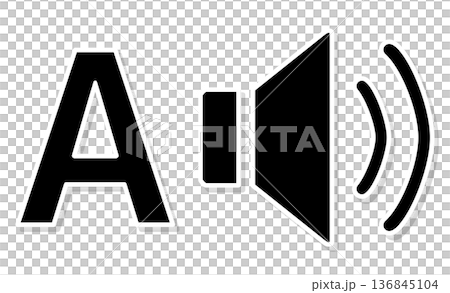 用於有聲讀物和語音指南的簡單插圖圖標 用於有聲讀物和語音指南的簡單插圖圖標 136845104