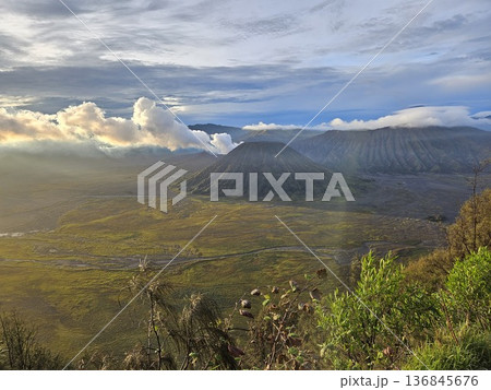 This is mount bromo in the morning.  136845676