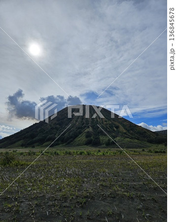 This is mount batok in the morning.  136845678