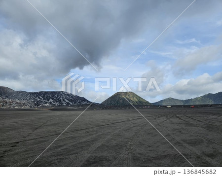 This is mount bromo in the morning.  136845682
