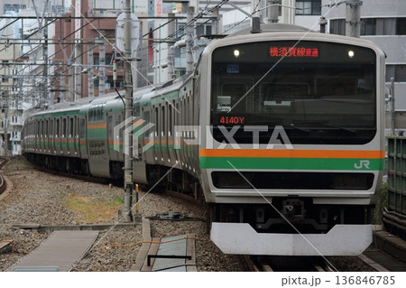 恵比寿駅に進入する 湘南新宿ライン E231系 恵比寿駅に進入する 湘南新宿ライン E231系 136846785