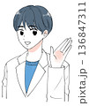 白衣男性手 136847311