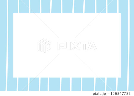 Pastel blue rectangle frame with stripe pattern for card print, polaroid photo, ad template, poster, book cover, notepad, sticky note, memo, banner, border, postcard, standee, paper design, decoration Pastel blue rectangle frame with stripe pattern for card print, polaroid photo, ad template, poster, book cover, notepad, sticky note, memo, banner, border, postcard, standee, paper design, decoration 136847782