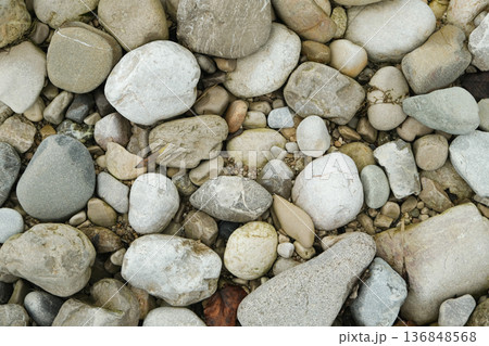 Natural River Stone Background and Texture Natural River Stone Background and Texture 136848568