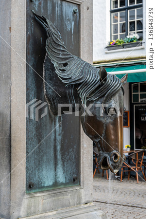Horse Head Drinking Fountain Bruges 136848739