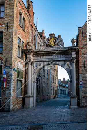 Pro Patria Arch on Oude Burg in Bruges Pro Patria Arch on Oude Burg in Bruges 136848858