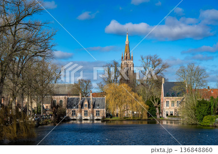 Minnewater Lake and Sashuis Bruges 136848860