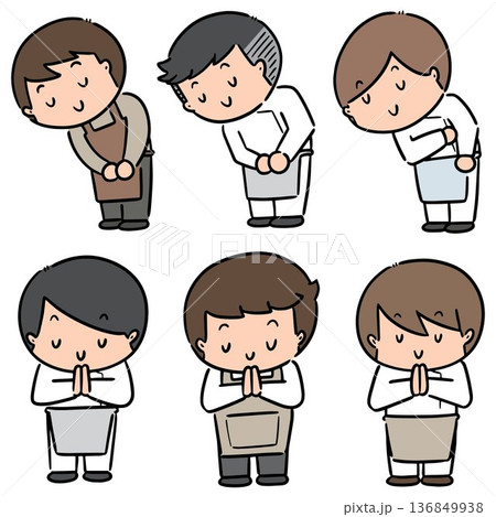 vector set of people feeling thankful 136849938