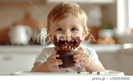 チョコまみれの女の子 136850000