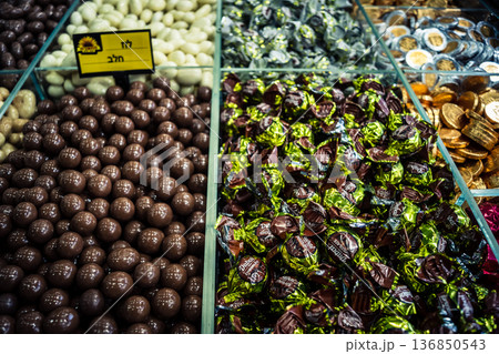 Tel Aviv, Israel, January 5, 2026 Daily life and morning bustle at the Carmel Market (Shuk HaCarmel Tel Aviv, Israel, January 5, 2026 Daily life and morning bustle at the Carmel Market (Shuk HaCarmel 136850543