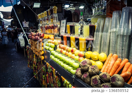 Tel Aviv, Israel, January 5, 2026 Daily life and morning bustle at the Carmel Market (Shuk HaCarmel Tel Aviv, Israel, January 5, 2026 Daily life and morning bustle at the Carmel Market (Shuk HaCarmel 136850552