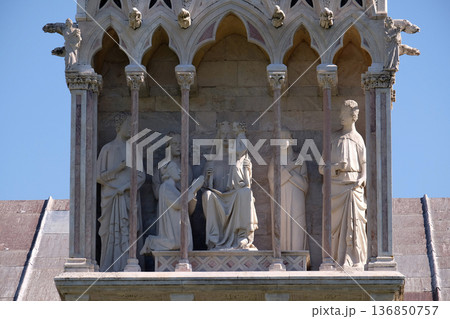 Detail of the building Camposanto Monumentale in Pisa, Tuscany, Italy Detail of the building Camposanto Monumentale in Pisa, Tuscany, Italy 136850757