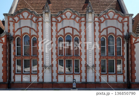 Detail of the beautiful Art Nouveau house in Cakovec, Croatia 136850790