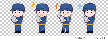 タブレットを使う「消防団員」の女性 136851211