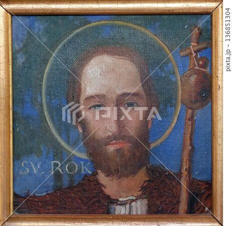 Saint Roch, Parish church of the Holy Trinity in Krasic, Croatia 136851304