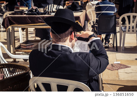 Jerusalem, Israel - February 18, 2026 General view of the Western Wall plaza in Jerusalem 136851650