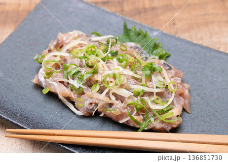 美味しいアジのなめろう 美味しいアジのなめろう 136851730