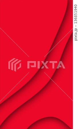 Minimal red abstract background with smooth curved layers and soft shadows, modern paper-cut style design with copy space Minimal red abstract background with smooth curved layers and soft shadows, modern paper-cut style design with copy space 136851940