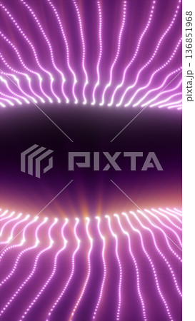 Abstract purple light wave tunnel with glowing dotted lines and smooth gradients, creating a futuristic digital background with depth and motion Abstract purple light wave tunnel with glowing dotted lines and smooth gradients, creating a futuristic digital background with depth and motion 136851968