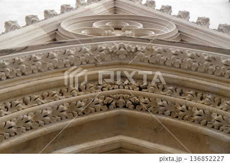 West portal of the church of St. Mark in Zagreb, Croatia 136852227